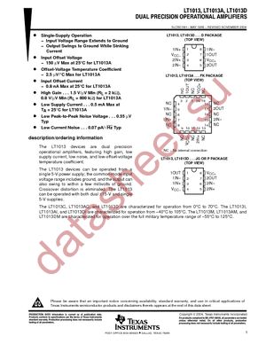 LT1013AMDREP datasheet  